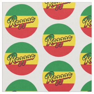 Reggae Music with reggae flagga färg Tyg