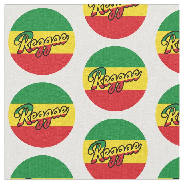 Reggae Music with reggae flagga färg Tyg (Närbild)