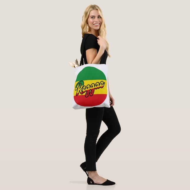 Reggae Music with reggae flagga färg Tygkasse (På modell)