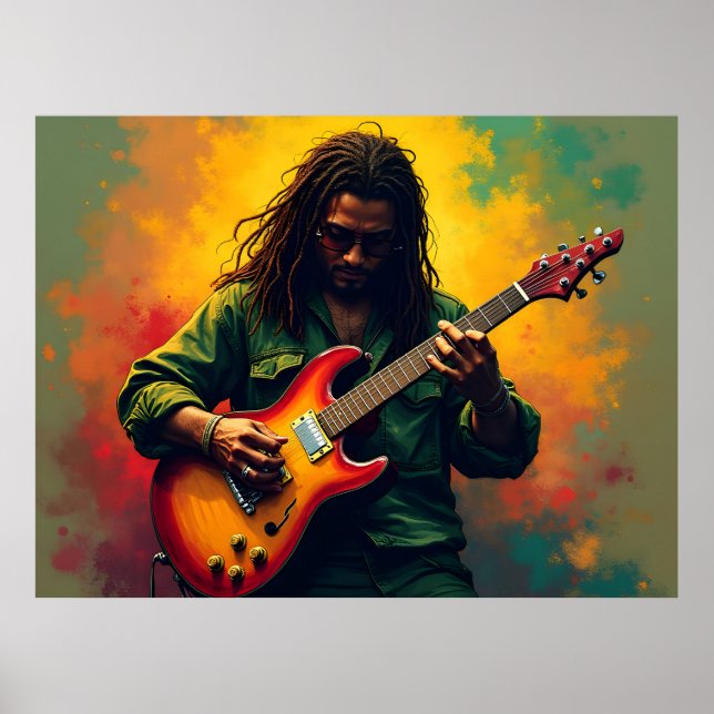 Reggae musik konst poster (Framsidan)