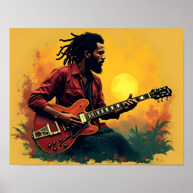 Reggae musik konst poster (Framsidan)