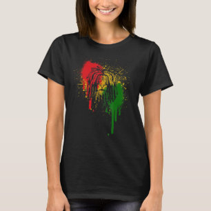Reggae-musik Lejon Rasta Jamaicansk Rastafarian T Shirt