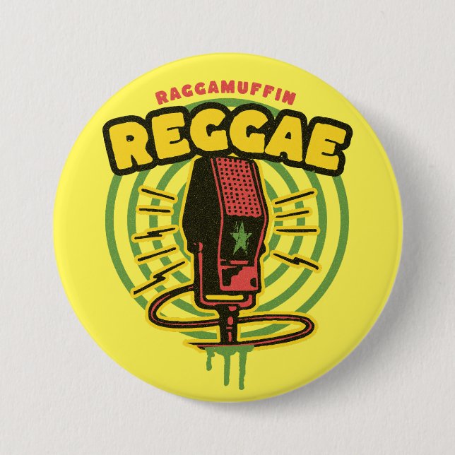 Reggae-musik pin knapp (Framsida)