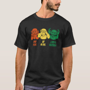 Reggae-musik som säger tre kloka apor Rocksteady T Shirt