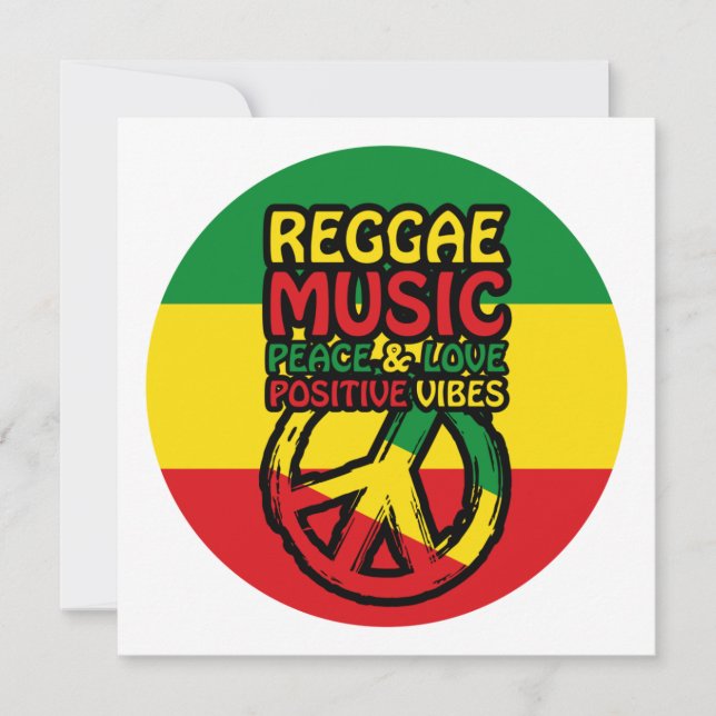 Reggae och fredssymbol med positiva citat (Framsida)