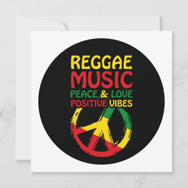 Reggae och fredssymbol med positiva citat (Framsida)
