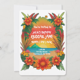 Reggae Party-inbjudan Spara Datumet