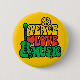 Reggae Peace Kärlek Music Knapp