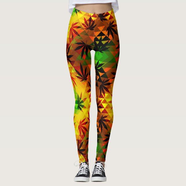Reggae Polygen Vibrations - Power Yoga Leggings (Framsida)