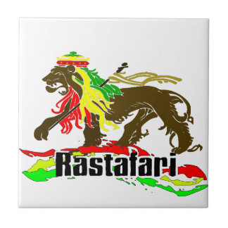 Reggae Rasta Järn, Lejon, Zion 2 Kakelplatta
