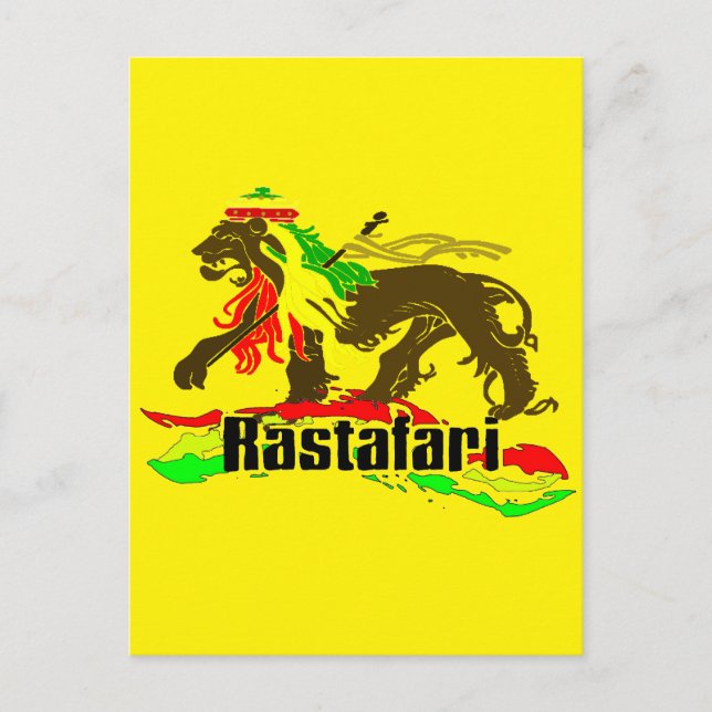 Reggae Rasta Järn, Lejon, Zion 2 Vykort (Framsida)