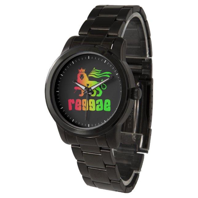 Reggae Rasta Lejon Armbandsur (Vinklad)