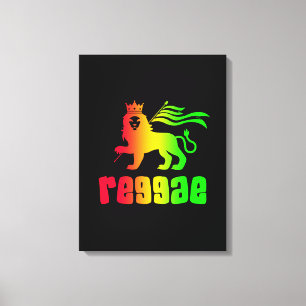 Reggae Rasta Lejon Canvastryck