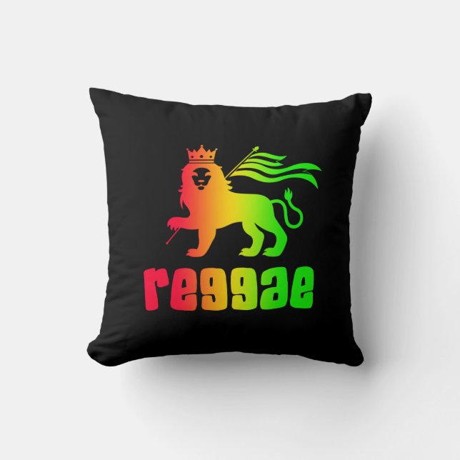 Reggae Rasta Lejon  Kudde (Framsida)