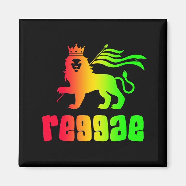 Reggae Rasta Lejon Magnet (Framsidan)