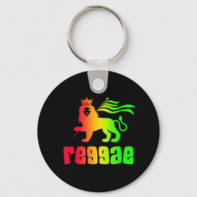 Reggae Rasta Lejon  Nyckelring (Framsida)