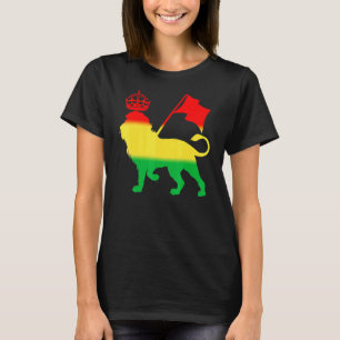 Reggae Rasta Lejon Rastafarian Jamaican Music T Shirt