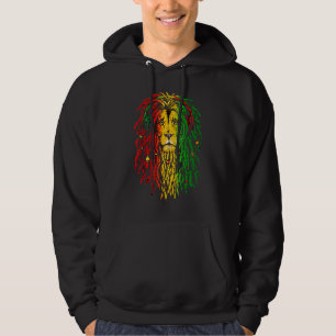 Reggae Rasta Lejon Rastafarian Lejon Reggae Music Hoodie