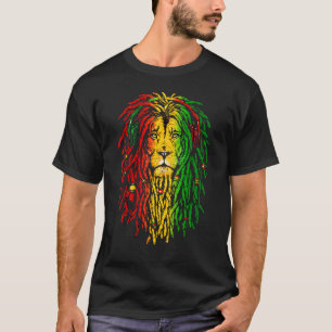 Reggae Rasta Lejon Rastafarian Lejon Reggae Music T Shirt