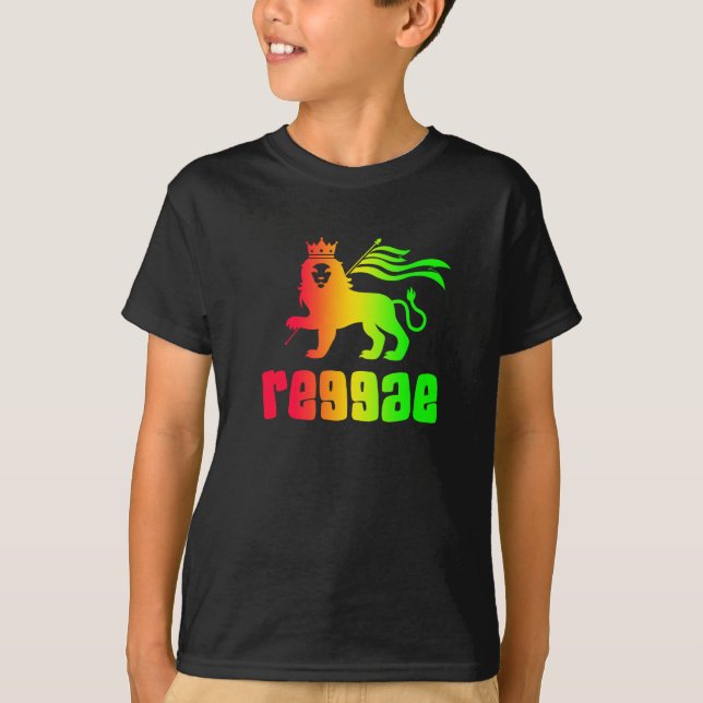 Reggae Rasta Lejon T-Shirt (Framsida)