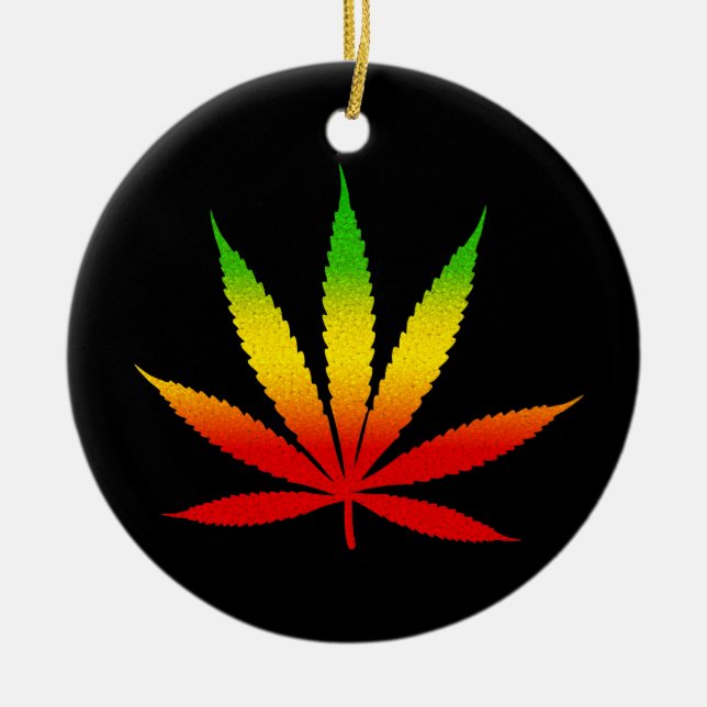 Reggae Rasta Löv Jamaican Standard Round Ornament (Framsidan)