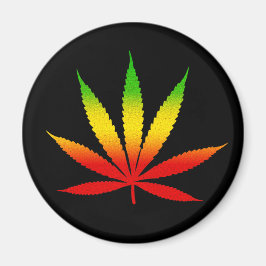 Reggae Rasta Löv Rastafarian Round Magnets Magnet