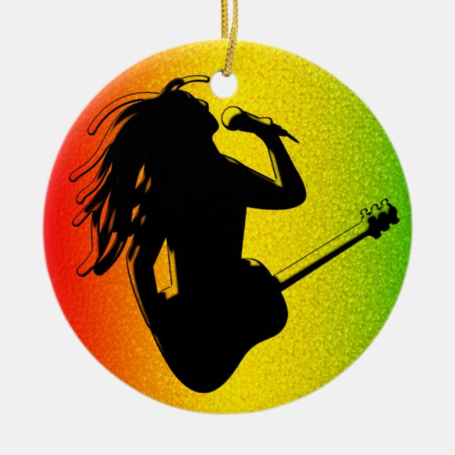 Reggae Rastafarian Standard Round Ornament (Framsidan)