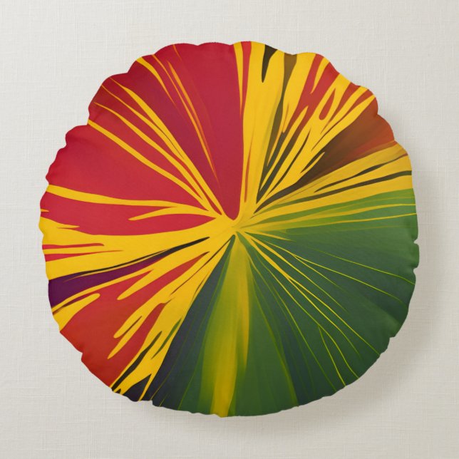 Reggae Rays Rund Kudde (Framsidan)