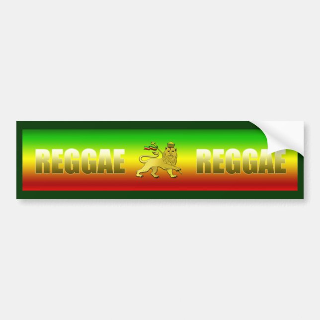 Reggae Reggae Bumper Sticker Bildekal (Framsidan)