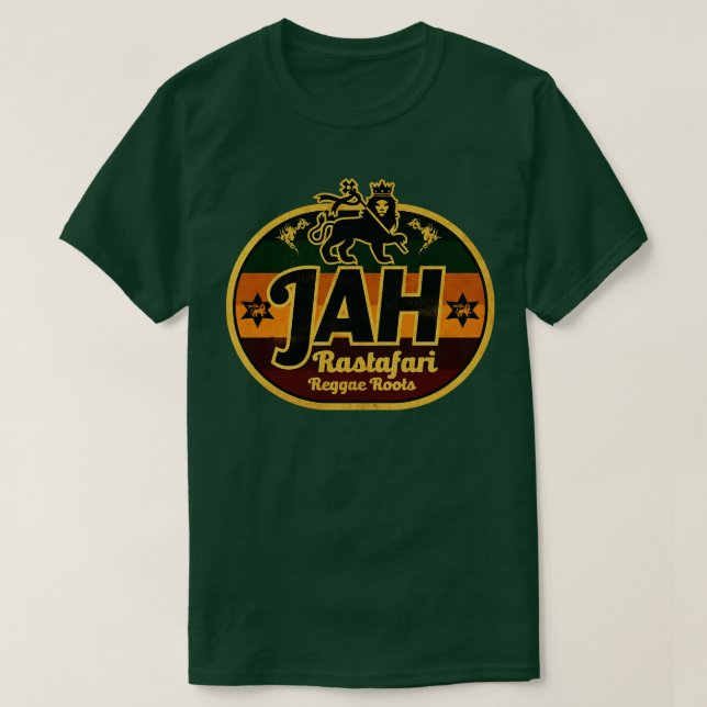 Reggae Roots Rasta-etikett T Shirt (Design framsida)