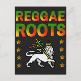 REGGAE ROOTS RASTA LION DE JUDA INBJUDAN VYKORT