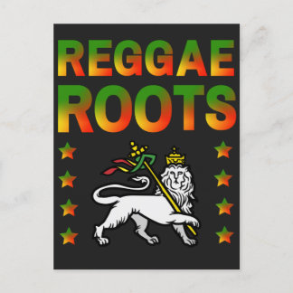 REGGAE ROOTS RASTA LION DE JUDA INBJUDAN VYKORT