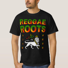 REGGAE ROOTS RASTA LION DE JUDA T SHIRT