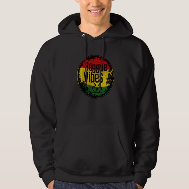 reggae rötter rastafari irie rasta irie jah hoodie (Framsida)