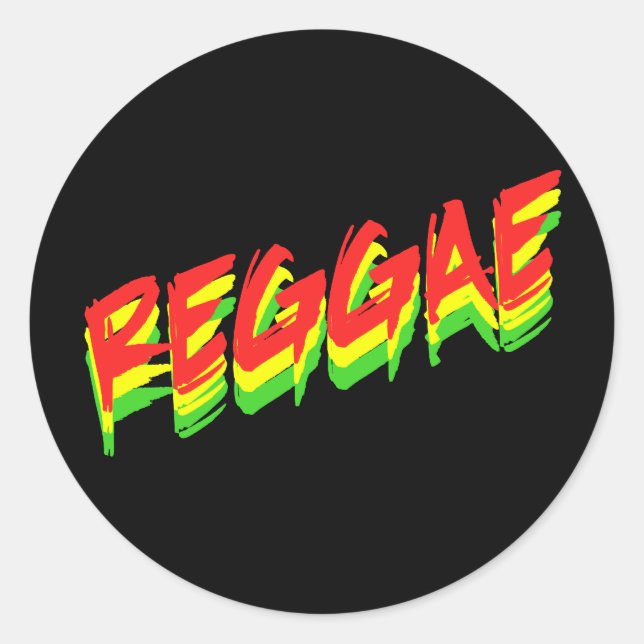 Reggae Runt Klistermärke (Framsida)