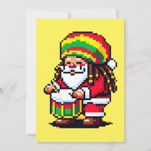 Reggae-rytmer med tomten - julbeat julkort