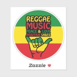 Reggae Shaka Hand med positiva citattecken Klistermärken