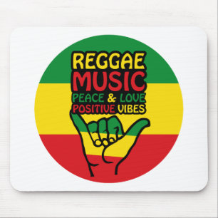 Reggae Shaka Hand med positiva citattecken Musmatta