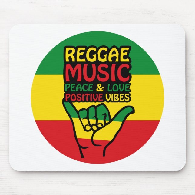 Reggae Shaka Hand med positiva citattecken Musmatta (Framsidan)
