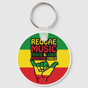 Reggae Shaka Hand med positiva citattecken Nyckelring