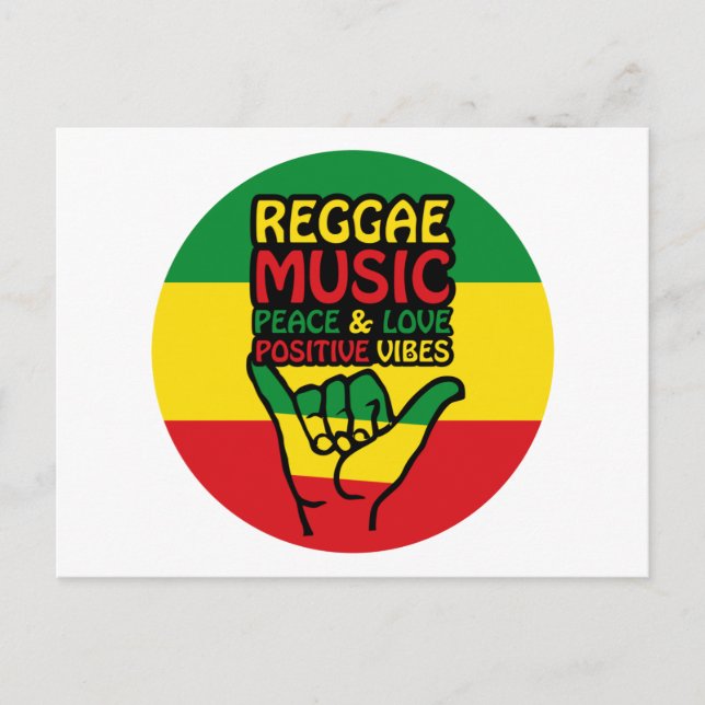 Reggae Shaka Hand med positiva citattecken Vykort (Framsida)