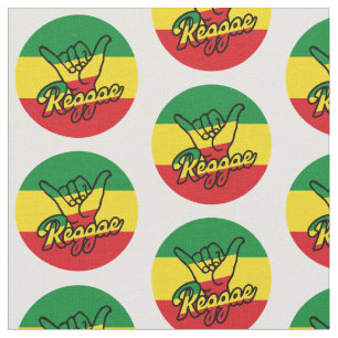 Reggae Shaka Händer med reggae färg Tyg