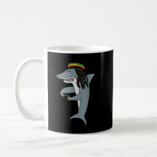 Reggae Shark Funny Dreadlock Rasta Kaffemugg