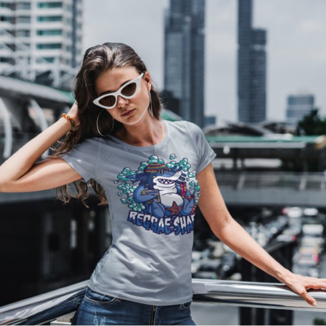 Reggae Shark Tecknad T Shirt (Skapare uppladdad)