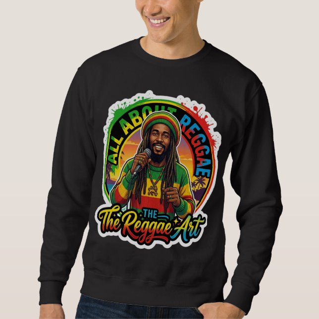 Reggae Själ Lång Ärmad Tröja (Framsida)