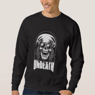 Reggae Skull Rasta Rastafarian Rastafari - Music U Lång Ärmad Tröja