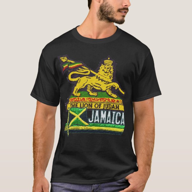 Reggae som är lejon av Judah jamaikanska Tee (Framsida)