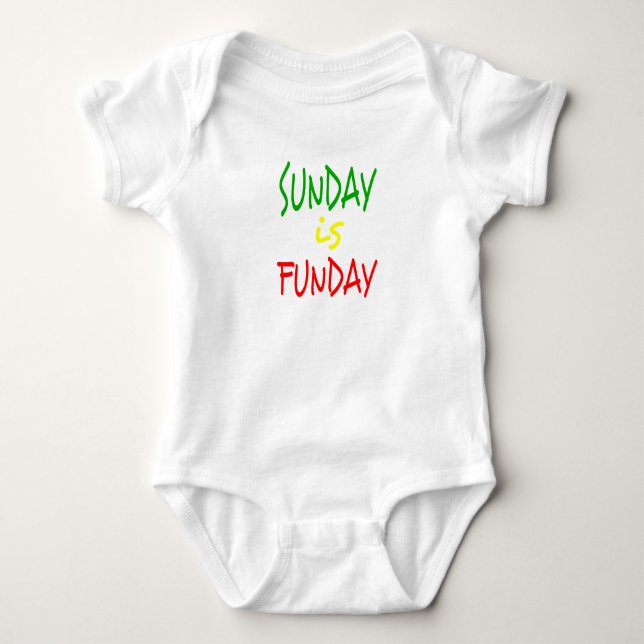 Reggae söndag är Funday T Shirt (Framsida)