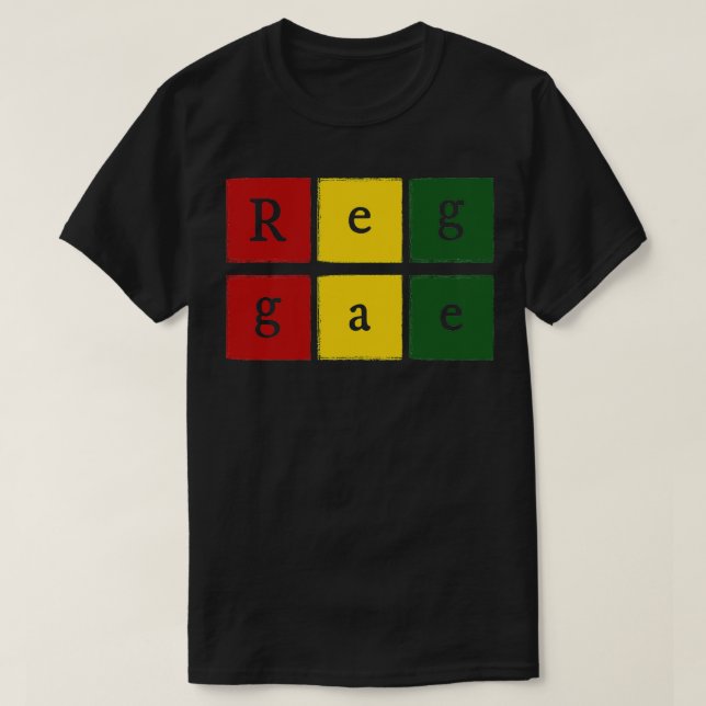 Reggae Square T Shirt (Design framsida)
