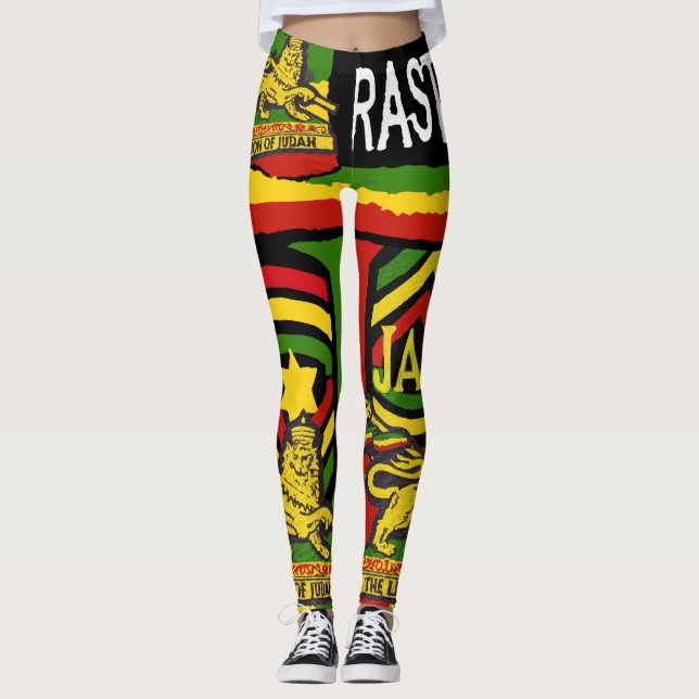 Reggae Steppers Leggings Rastafarian Designings (Framsida)